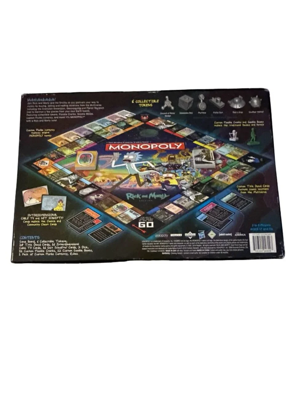 2016 Monopoly Rick and Morty Edition USAopoly Adult Board Game Appears Complete